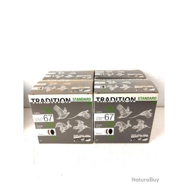 Lot de 100 Cartouches Fob Tradition Cal 16/67 28gr