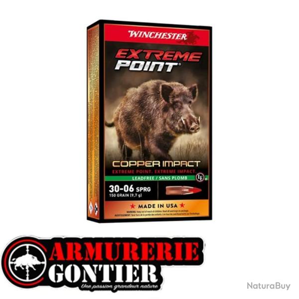 WINCHESTER 30-06SPRG 180GR 11.7G EXTREME POINT Copper Impact