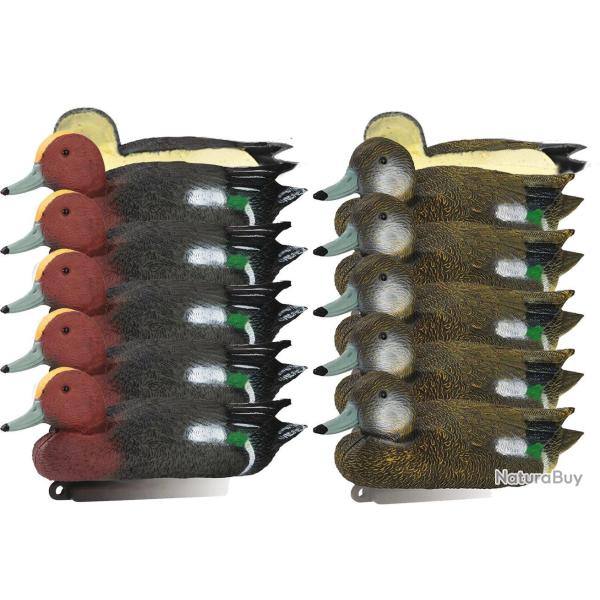 Pack 10 appelants canards siffleurs mouss�s m�le et femelle