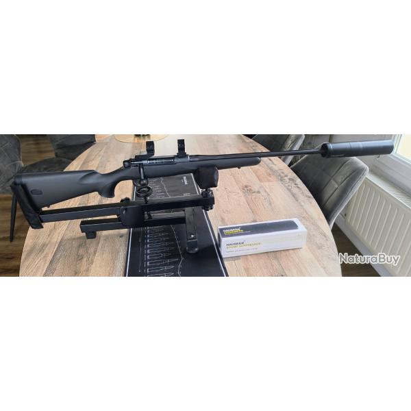 Pack Mauser M18 cal. 30-06 + colliers 30 mm UTG + mod�rateur de son Hausken Jakt JD224 MKII