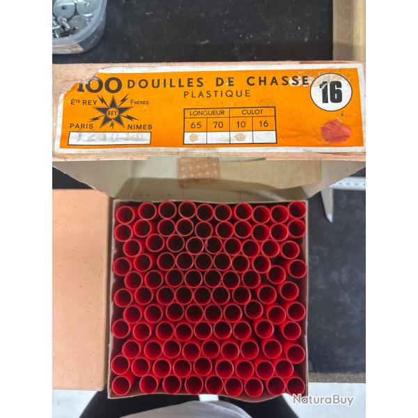 Bonjour, je vends un lot de douille amorc�es calibre 16 REY