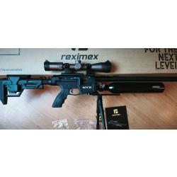 Carabine Reximex NYX Black PCP cal. 5.5mm 19.9 joules + bipied + lunette