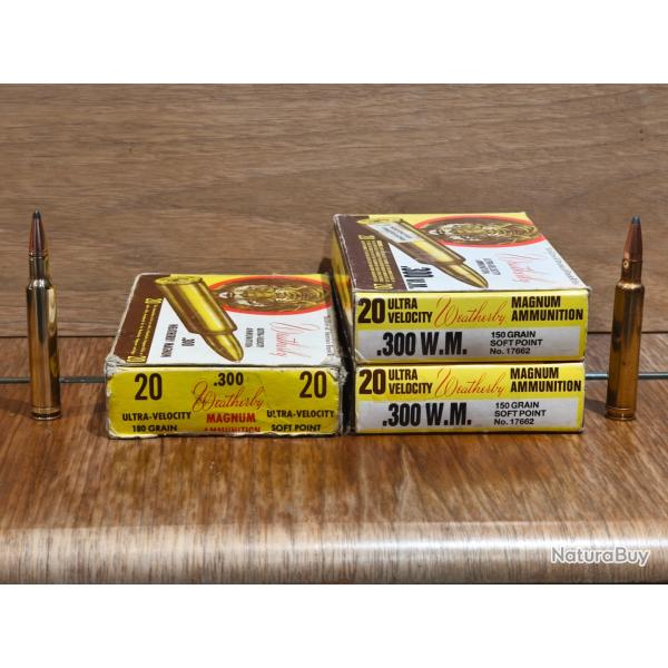 Lot 51 cartouches 300 weatherby magnum