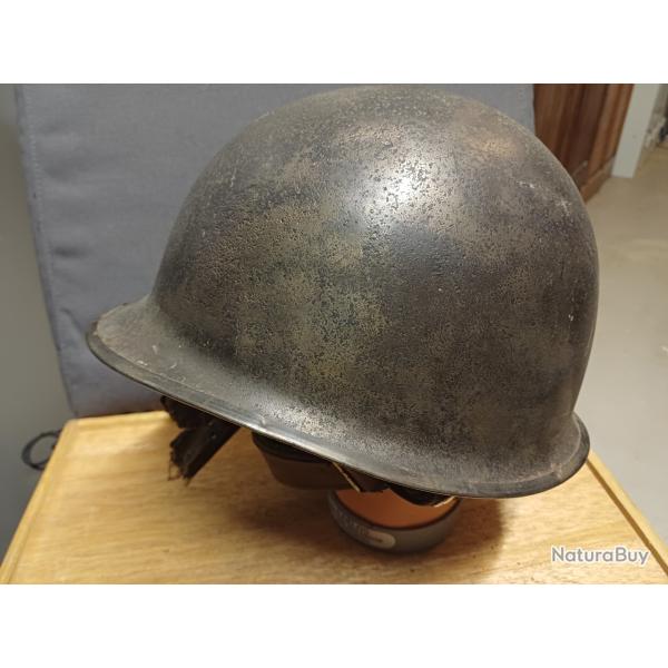 Belle coque de casque US M1 - fabrication SCHLUETER - fin WW2