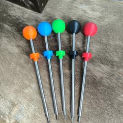 1 Baguette de chargement inox avec boule et prot&egrave;ge bouche noir