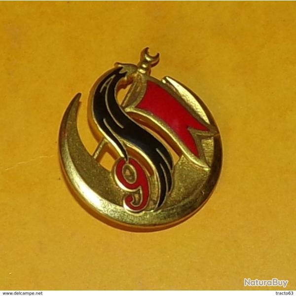 9� Groupe d'Escadrons de Spahis Alg�riens, dos lisse plat, 2 anneaux, FABRICANT�DRAGO�PARIS��,HOMOLO