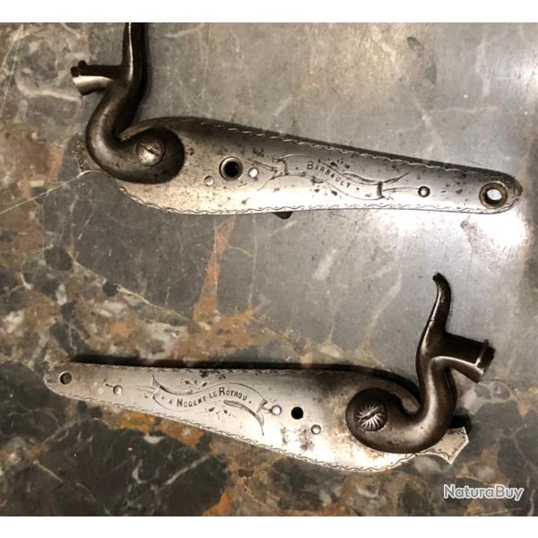 Platine pour fusil � chiens compl�te