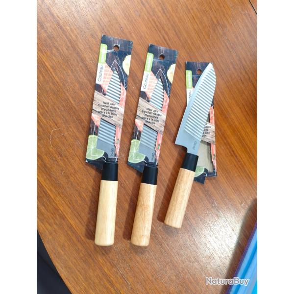 3 Couteaux de chef japonais santoku