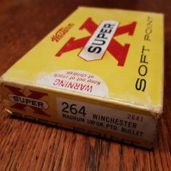 1 boite de cartouche cal 264 winchester mag
