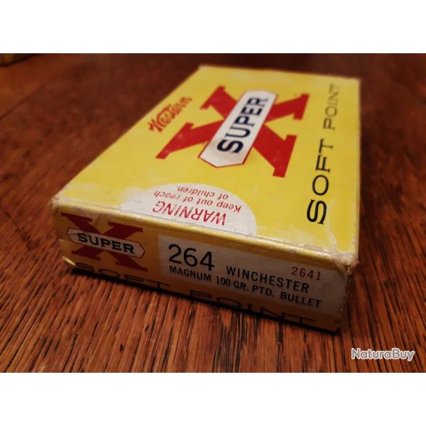 1 boite de cartouche cal 264 winchester mag