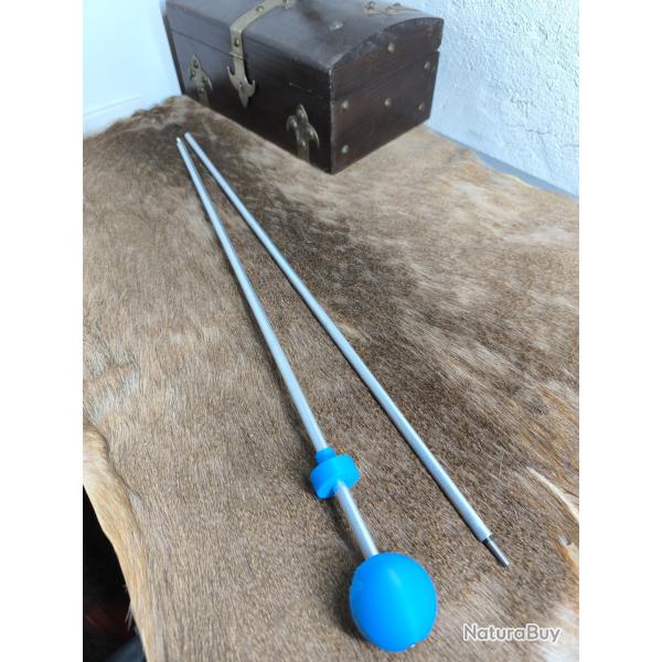 1 Baguette de chargement carabine alu avec boule et prot�ge bouche bleu