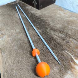 1 Baguette de chargement carabine alu avec boule et prot&egrave;ge bouche orange