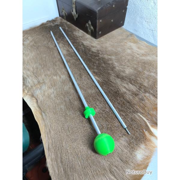 1 Baguette de chargement carabine alu avec boule et prot�ge bouche vert
