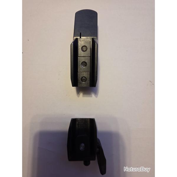 Montage amovible et pivotant pour lunette � rail