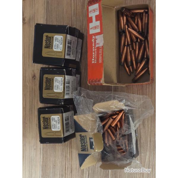 Vds 220 Ogives (Balles) NOSLER Partition 160gr en 270.