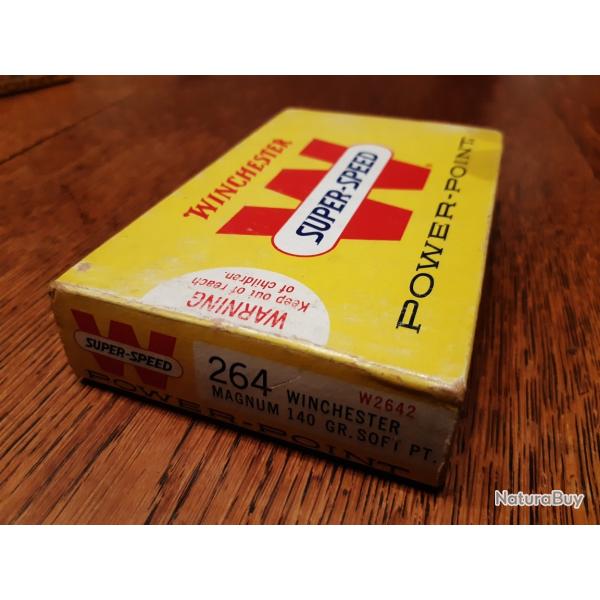 20 cartouches cal 264 winchester magnum 140gr