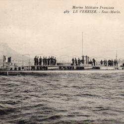CPA - MARINE DE GUERRE  - SOUS - MARIN " LE VERRIER  " -N&deg;1539