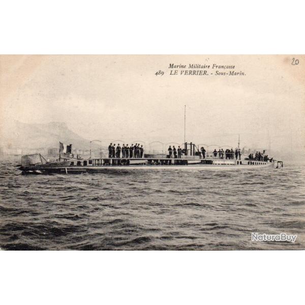 CPA - MARINE DE GUERRE  - SOUS - MARIN " LE VERRIER  " -N�1539