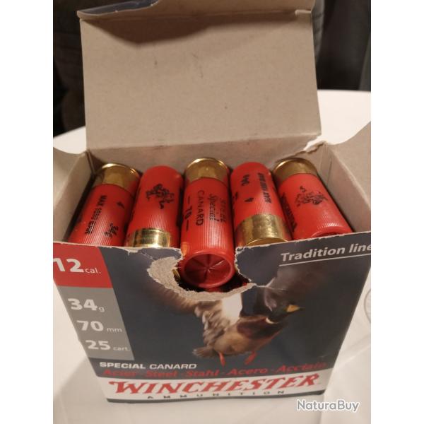 Boite de 25 cartouches winchester num�ro 4 calibre 12