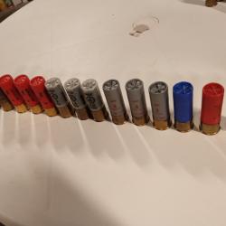 Lot de 14 cartouches num&eacute;ro 4 calibre 12