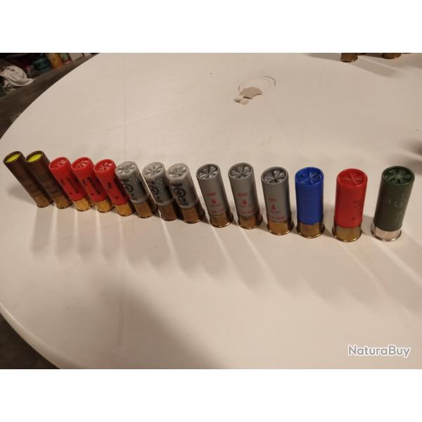 Lot de 14 cartouches num�ro 4 calibre 12