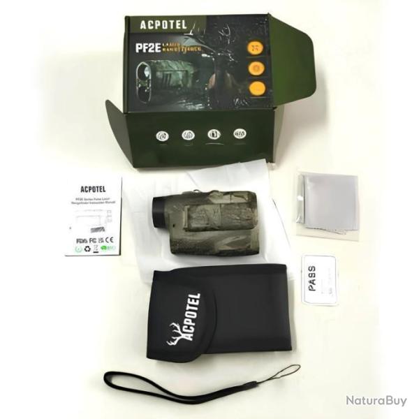 T�l�m�tre Laser PF2E 600M 6X Camouflage Mesure Distance Hauteur Pente Vitesse Chasse *Ench�re*