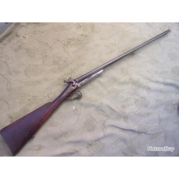 fusil de chasse type Lefaucheux � broche cal canons 72 cm