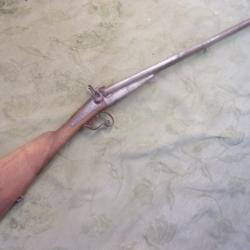 fusil de chasse type Lefaucheux &agrave; broche cal canons 72,8 cm