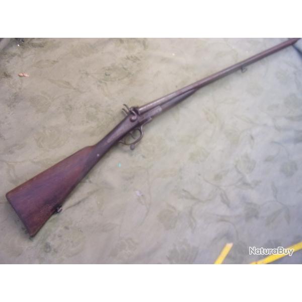 fusil de chasse type Lefaucheux � broche cal canons 76 cm