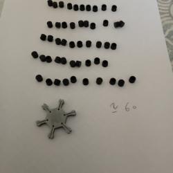 Cales amorces et &eacute;toile pour poser les amorces pour r&eacute;plique poudre noire