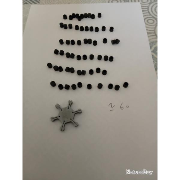 Cales amorces et �toile pour poser les amorces pour r�plique poudre noire