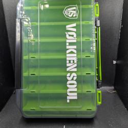 Lot470 /Bo&icirc;te a leurres r&eacute;versible, VOLKIEN SOUL ref vert /19.5 cm x 13 cm X 3.5 cm.FISH AND FISHING