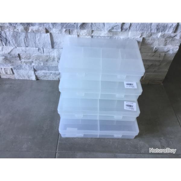 Lot de 4 boites organisateurs , chasse , p�che , pi�ces d�tach�es, collection et ...NEUVES