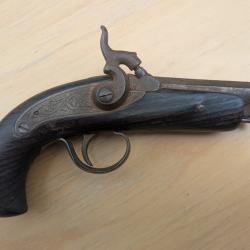 Ancien pistolet de voyage a silex