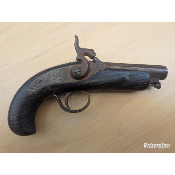 Ancien pistolet de voyage a silex