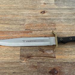 Grand poignard - lame double tranchant 30 cm - Manche bois -