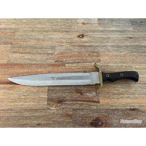 Grand poignard - lame double tranchant 30 cm - Manche bois -