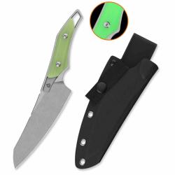 Couteau QSP T-Cook Lame Acier Nitro-V SW Manche Glow-in-the-Dark Jade G10 Etui Kydex QS172B1