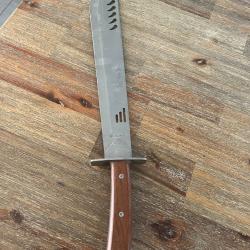 Machette avec signes japonais sur lame inox - 43,5cm