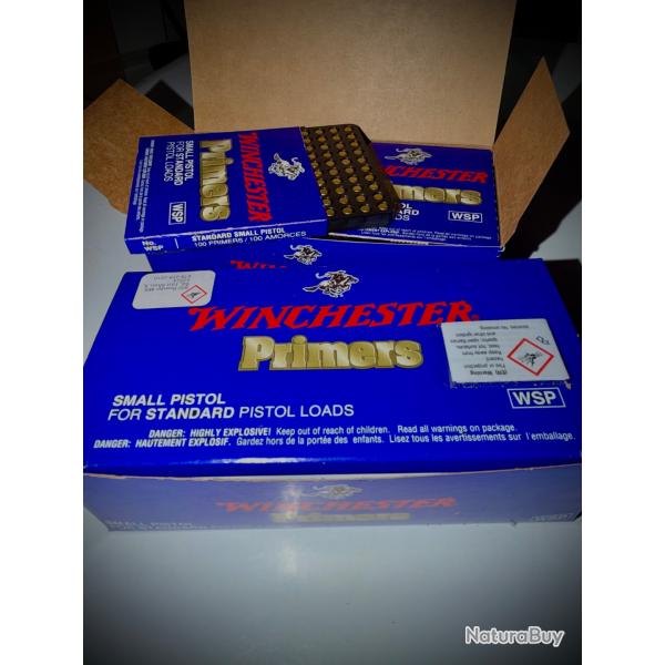 Lot 2000 amorces Winchester small pistol