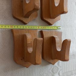 Lot de deux paires de supports muraux pour fusils ou carabines