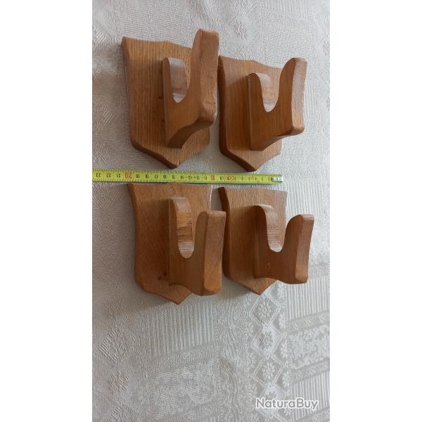 Lot de deux paires de supports muraux pour fusils ou carabines