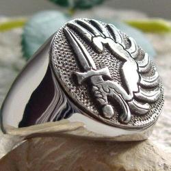 Bague parachutiste, Rpima, TAP ,troupes a&eacute;roport&eacute;es, 2 REP arm&eacute;e silver