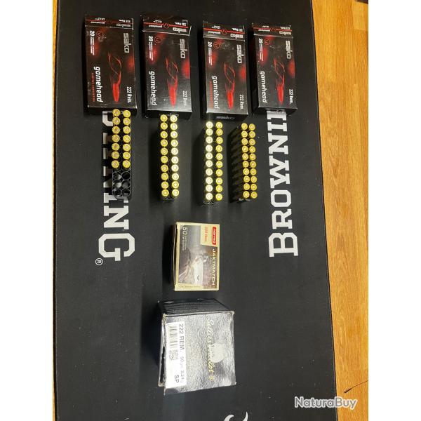 Munitions 222 rem , Sako , Norma , S&B