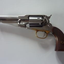 REVOLVER A POUDRE NOIRE PIETTA 1858 REMINGTON SHERIFF INOX CAL. 44