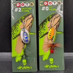 Lot 471 / 2 DOTS GUNKY #0 + #2  .FISH AND FISHING leurres.