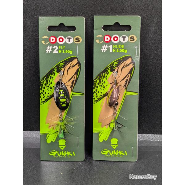 Lot 472 / 2 DOTS GUNKY #1 + #2  .FISH AND FISHING leurres.