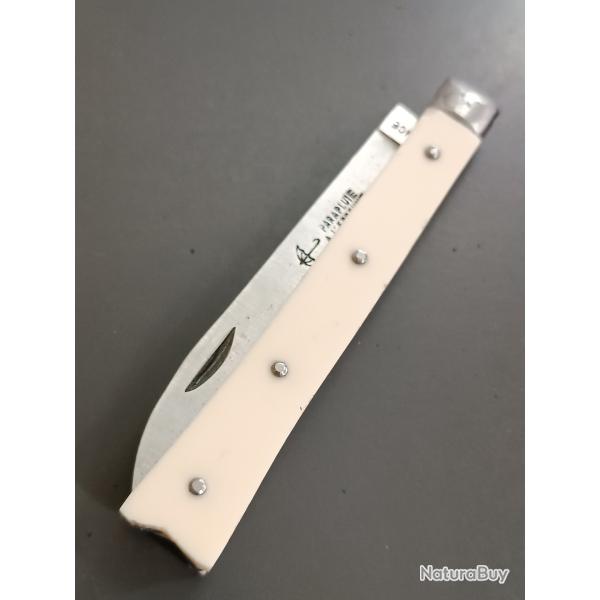 ANCIEN COUTEAU QUEUE DE POISSON, PARAPLUIE � L'�PREUVE, THIERS, XX�me, manche RHODO�D.