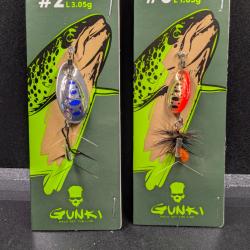 Lot 473 / 2 DOTS GUNKY #0 + #2  .FISH AND FISHING leurres.