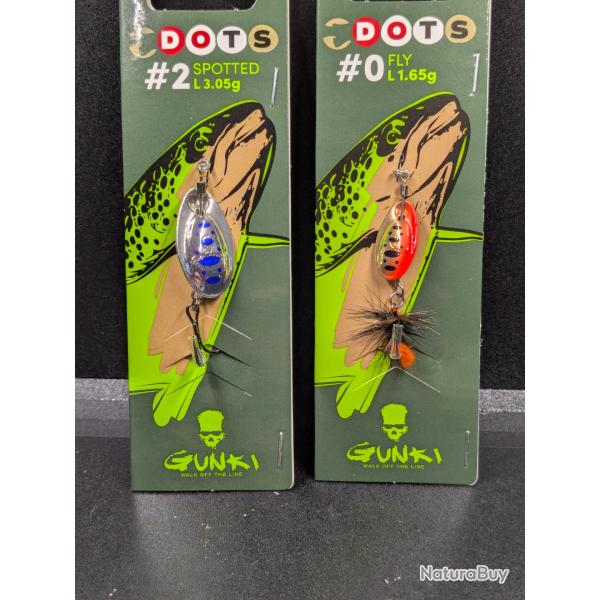 Lot 473 / 2 DOTS GUNKY #0 + #2  .FISH AND FISHING leurres.